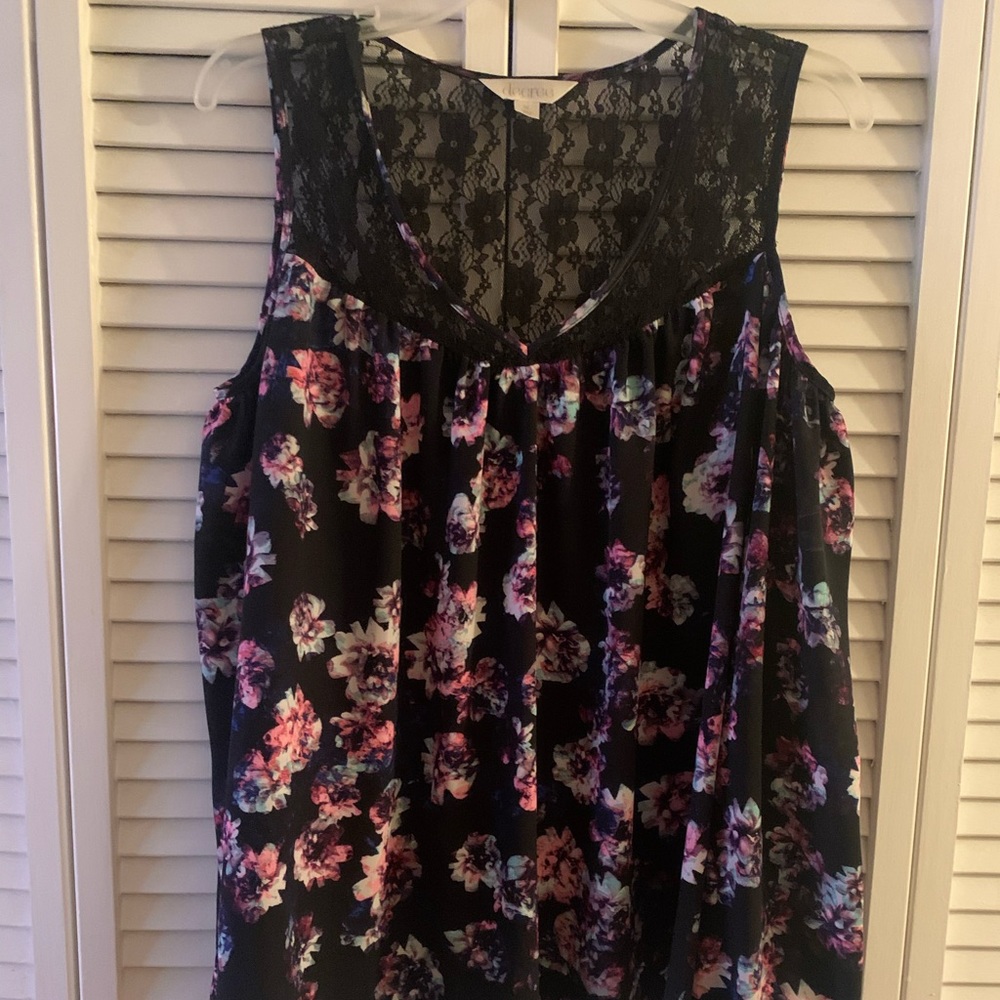Blouse, cold shoulder, long sleeve XL, Decree